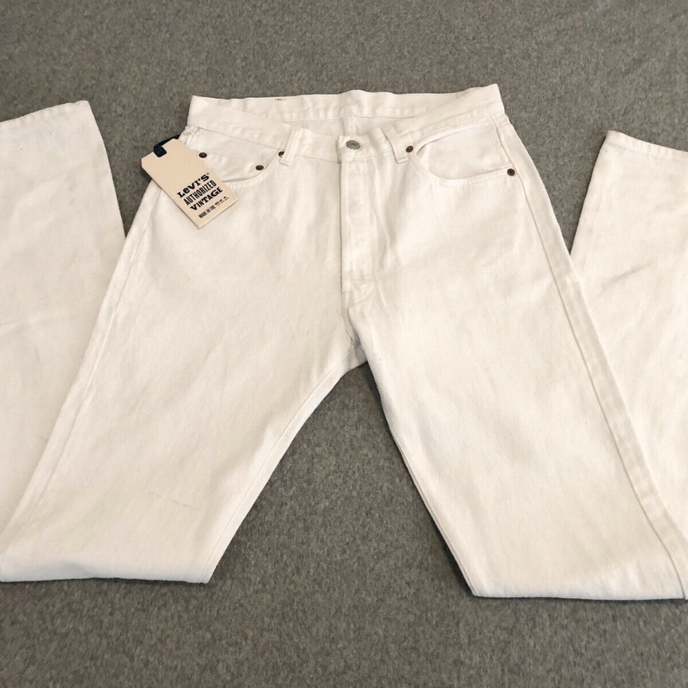 Levis 501 Authorized Vintage White Jeans Made in USA Mens 32 NWT $228